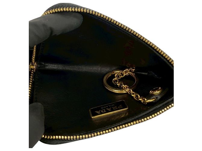 Monedero de cuero negro Prada - Ansicht 7
