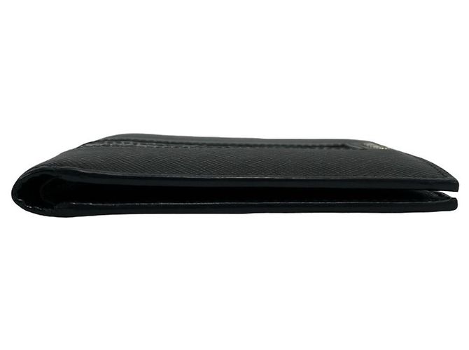 Billetera bi-fold de cocodrilo Saffiano de Prada Negro - vista 5