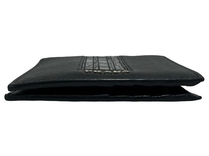 Billetera bi-fold de cocodrilo Saffiano de Prada Negro - vista 6