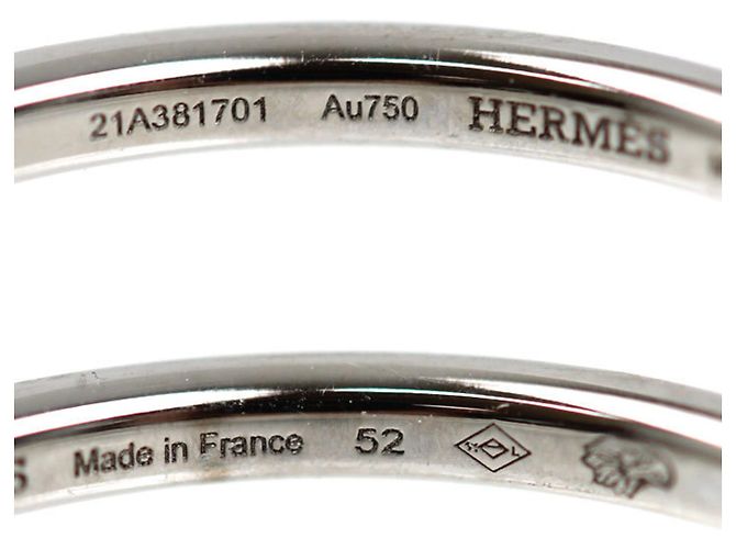 Hermès Anello Clochette PM Hermes Kelly in oro bianco 18K - vista 5