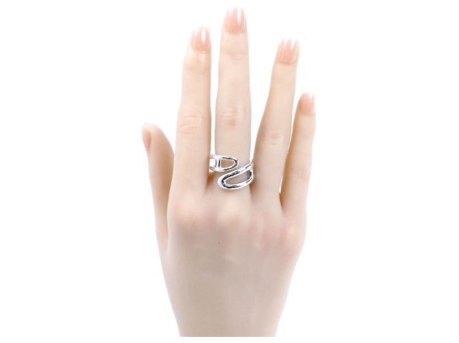 Ring Hermès Anello Punk Chaine d'Ancre in Argento Sterling 925 Hermes - vista 7