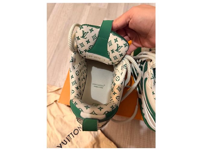 Tênis Louis Vuitton LV Skate Verde Branco - vista 6