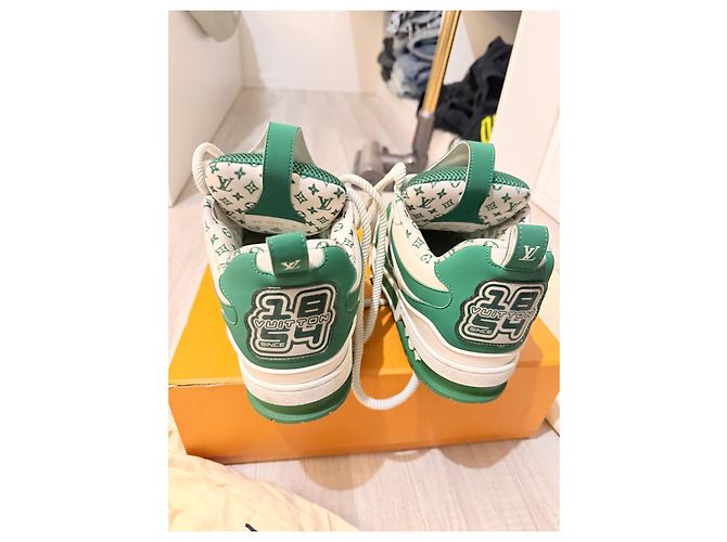 Tênis Louis Vuitton LV Skate Verde Branco - vista 8