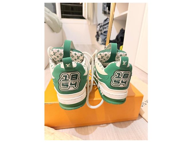 Tênis Louis Vuitton LV Skate Verde Branco - vista 9