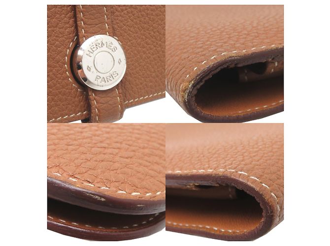 Cartera Larga Dogon GM de Hermès en Cuero Togo Dorado - vista 10