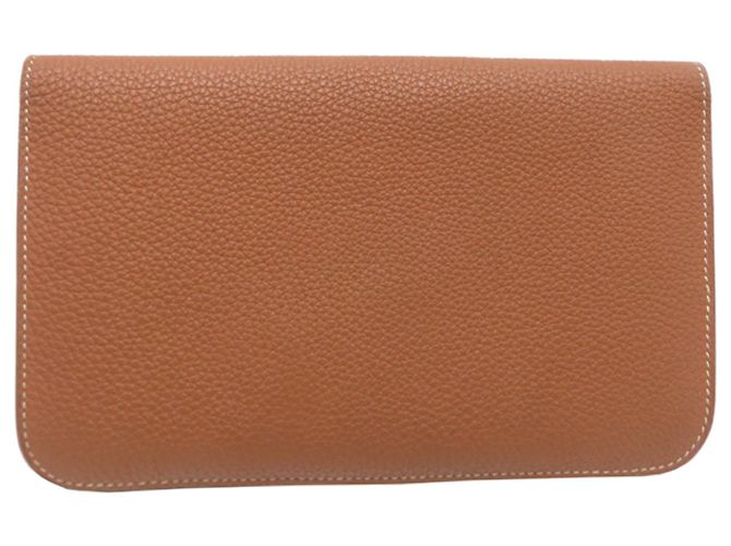 Cartera Larga Dogon GM de Hermès en Cuero Togo Dorado - vista 2