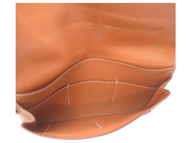 Cartera Larga Dogon GM de Hermès en Cuero Togo Dorado - vista 7
