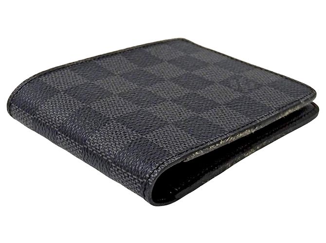 Portafoglio bifold da uomo Damier Graphite Louis Vuitton Nero - vista 3