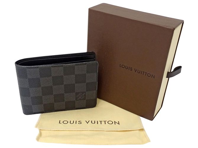 Portafoglio bifold da uomo Damier Graphite Louis Vuitton Nero - vista 6