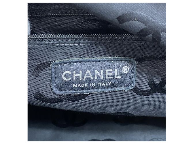 Chanel Cambon Lammleder Tote Bag Schwarz Beige - Ansicht 5