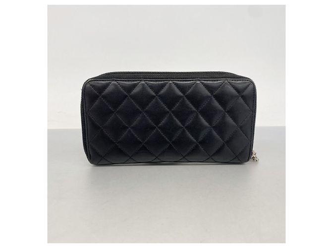 Chanel Cambon Langbörse aus Lammleder Schwarz - Ansicht 10