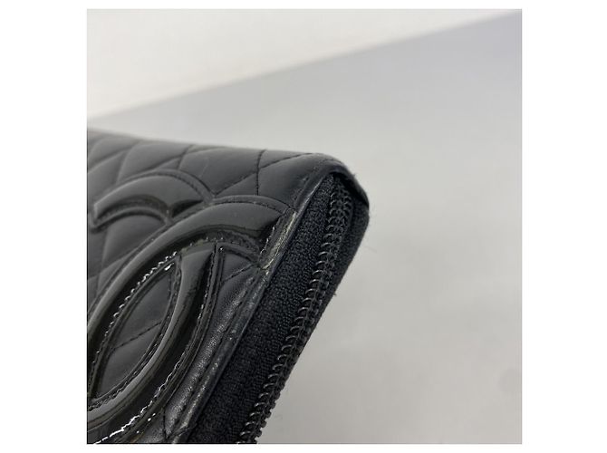 Chanel Cambon Langbörse aus Lammleder Schwarz - Ansicht 6