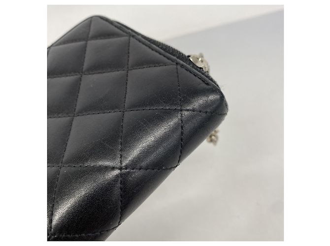 Chanel Cambon Langbörse aus Lammleder Schwarz - Ansicht 9