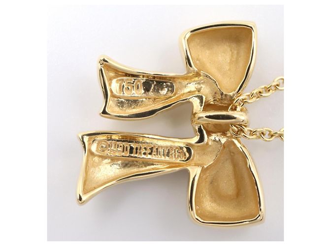 Collana con fiocco in scatola blu Tiffany & Co. D'oro - vista 3
