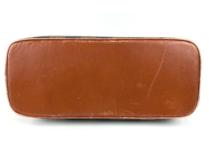 Pequin Fendi Vintage Pecan Logo Handtasche Braun Khaki - Ansicht 5
