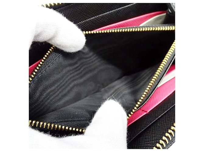 Portafoglio in pelle Saffiano Prada Nero - vista 7