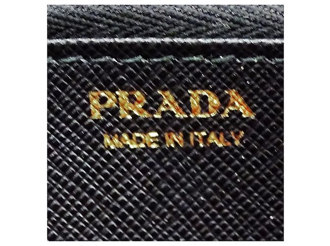 Portafoglio in pelle Saffiano Prada Nero - vista 8