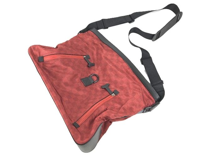 Borsa Solano Challenge Damier Louis Vuitton Cup Nero Rosso - vista 18