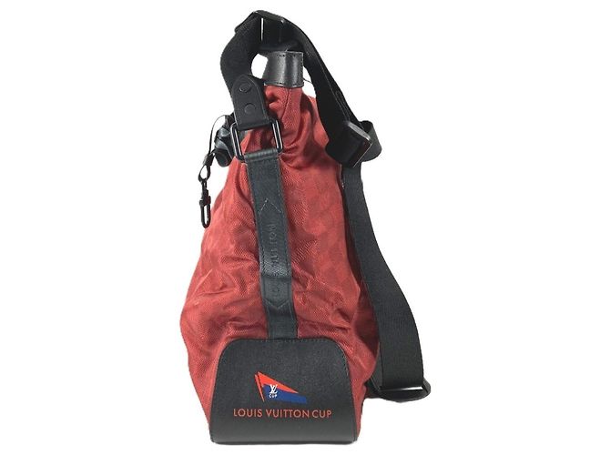 Borsa Solano Challenge Damier Louis Vuitton Cup Nero Rosso - vista 3
