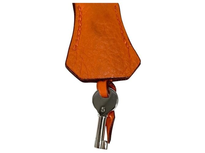 Sac à dépêches Pasta de couro Taurillon Clemence da Hermès Laranja - vista 13