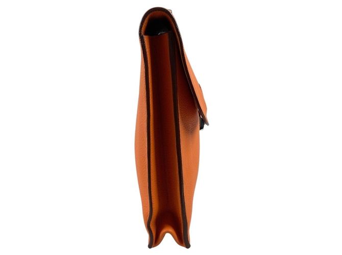Sac à dépêches Pasta de couro Taurillon Clemence da Hermès Laranja - vista 3