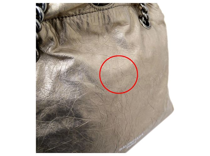 Borsa a Spalla in Pelle Metallica Balenciaga Metallico - vista 10