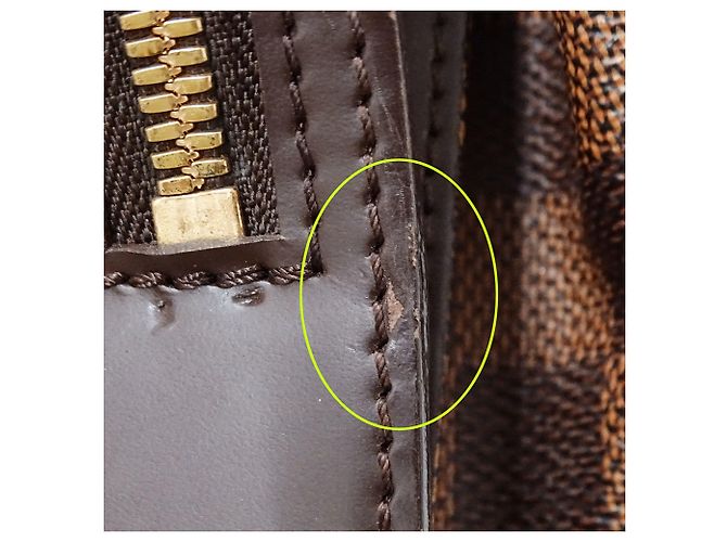 Chelsea Borsa a mano in tela Damier marrone per donna Louis Vuitton - vista 12