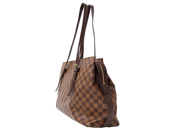 Chelsea Borsa a mano in tela Damier marrone per donna Louis Vuitton - vista 4