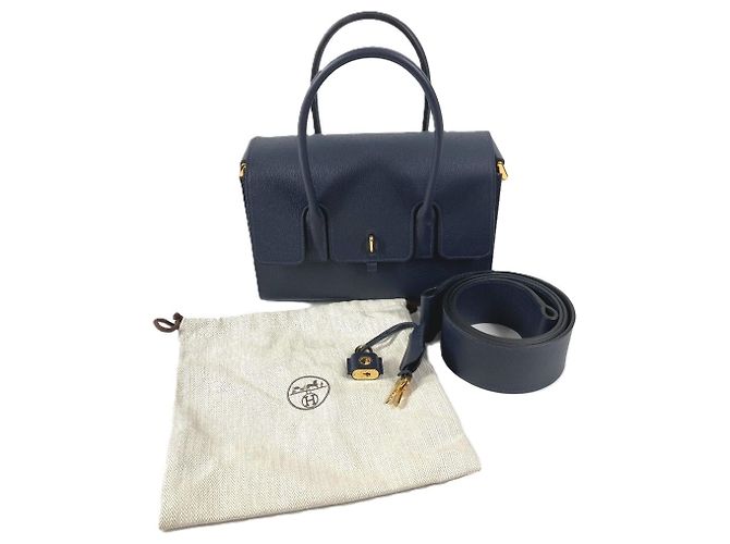Borsa Tote Drag 22 di Hermès Blu navy - vista 2