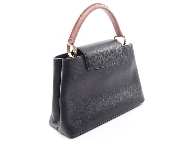 Borsa Louis Vuitton Capucines MM 2 in 1 Nero Rosa - vista 2