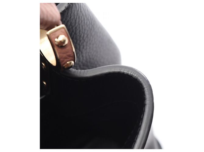Borsa Louis Vuitton Capucines MM 2 in 1 Nero Rosa - vista 5