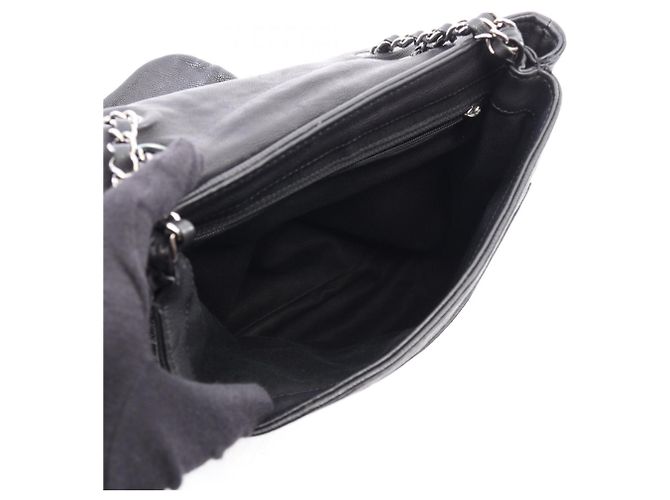 Borsa a Spalla Chanel con Cucitura a Diamante Nero - vista 3