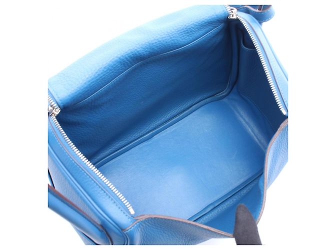 Borsa a Spalla Hermès Lindy 30 in Blu - vista 3