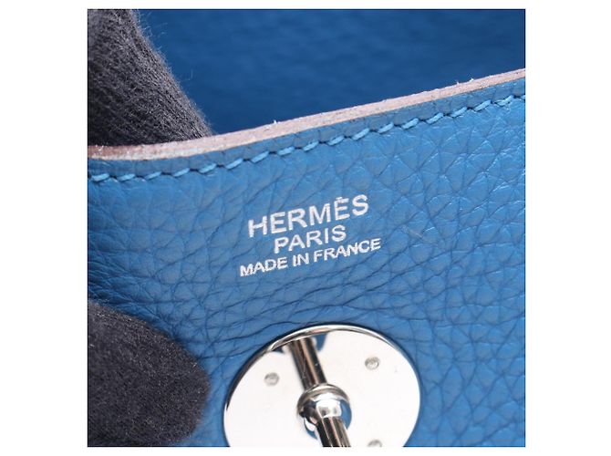 Borsa a Spalla Hermès Lindy 30 in Blu - vista 4