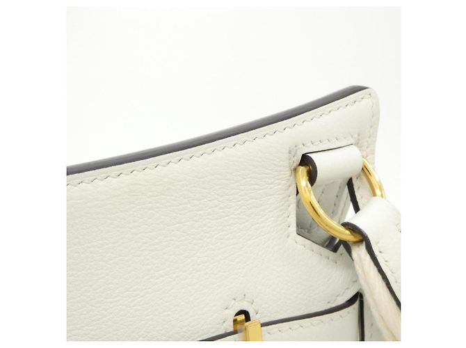 Hermès Jypsiere MINI Schultertasche Weiß - Ansicht 7