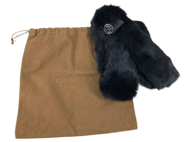Fellschal mit G-Logo von Gucci Schwarz - Ansicht 8