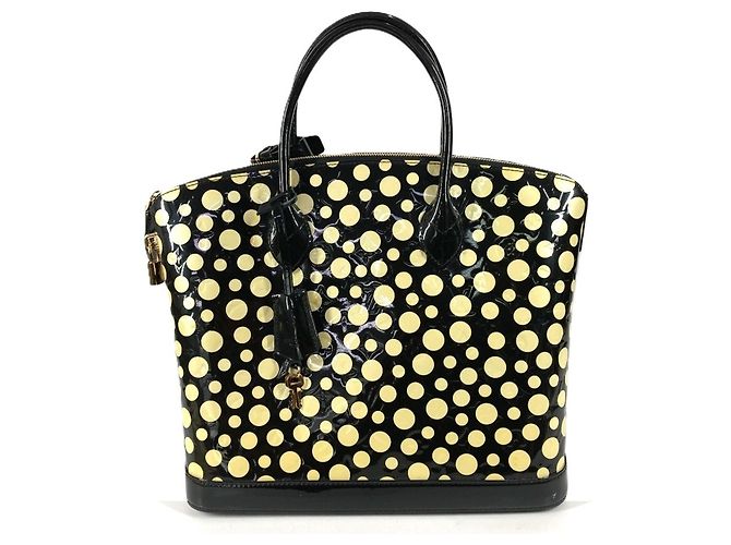Borsa Tote Lockit MM Dot Infinity Yayoi Kusama di Louis Vuitton Nero - vista 2