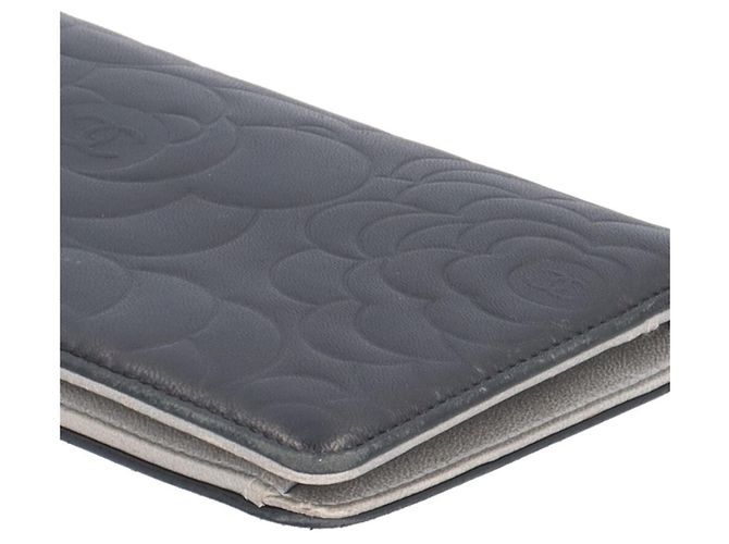 Billetera bifold Chanel Camelia Coco Mark Negro - vista 11