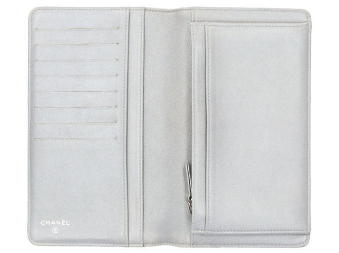 Billetera bifold Chanel Camelia Coco Mark Negro - vista 5