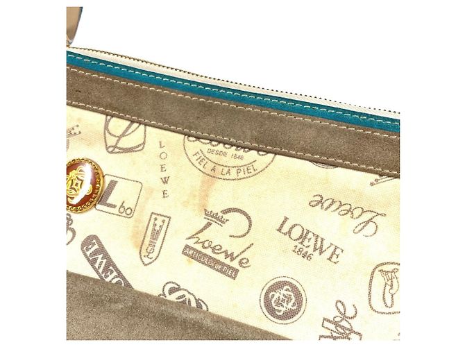 Borsa a tracolla con logo del 160° anniversario Loewe Multicolore Beige - vista 10