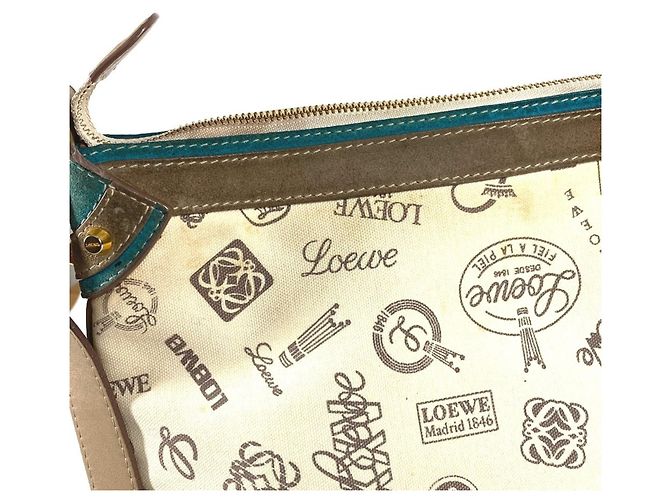 Borsa a tracolla con logo del 160° anniversario Loewe Multicolore Beige - vista 11