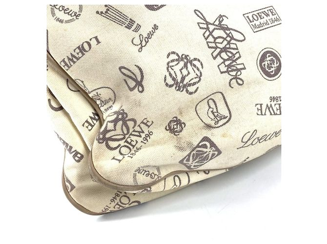 Borsa a tracolla con logo del 160° anniversario Loewe Multicolore Beige - vista 12