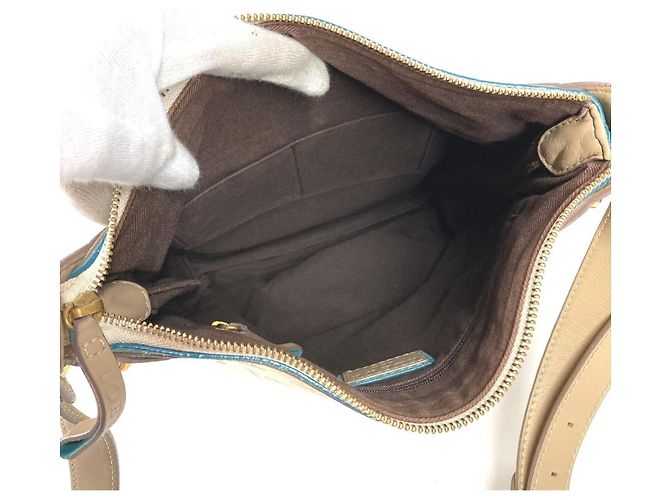 Borsa a tracolla con logo del 160° anniversario Loewe Multicolore Beige - vista 14