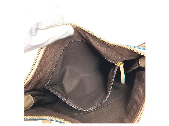 Borsa a tracolla con logo del 160° anniversario Loewe Multicolore Beige - vista 15