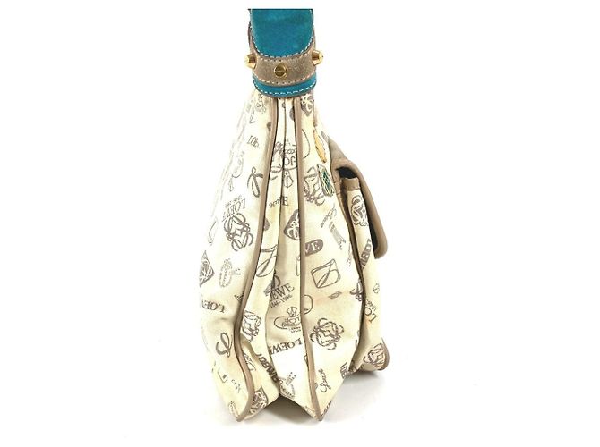 Borsa a tracolla con logo del 160° anniversario Loewe Multicolore Beige - vista 4