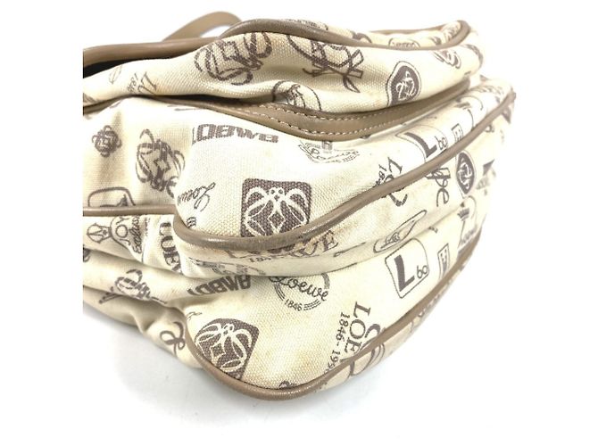 Borsa a tracolla con logo del 160° anniversario Loewe Multicolore Beige - vista 7