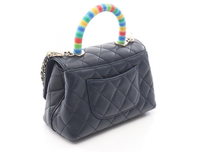 Chanel Coco Handle XXS Handbag Multiple colors Navy blue - view 2