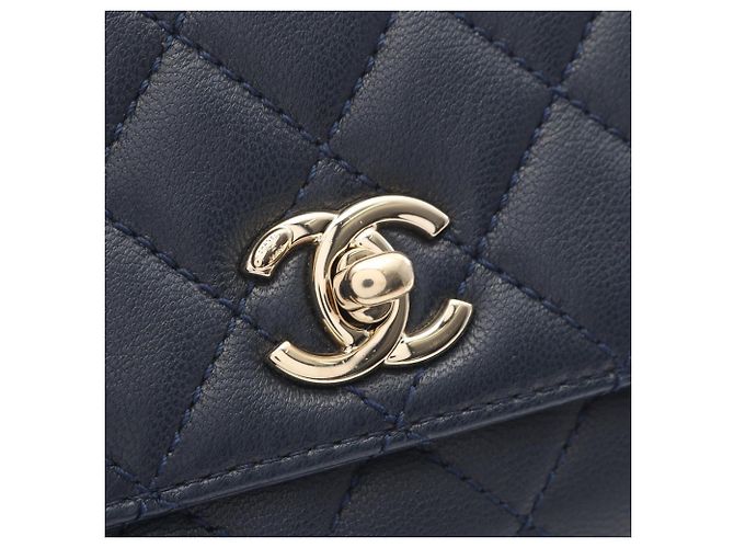 Chanel Coco Handle XXS Handbag Multiple colors Navy blue - view 7