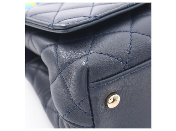 Chanel Coco Handle XXS Handbag Multiple colors Navy blue - view 8