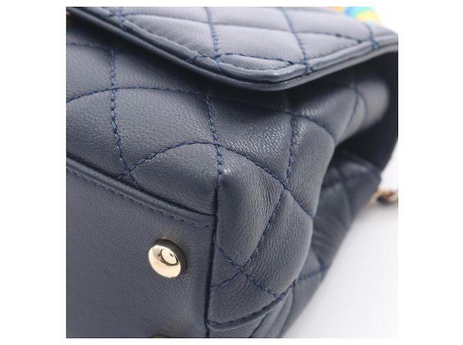 Chanel Coco Handle XXS Handbag Multiple colors Navy blue - view 9